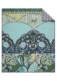 Jules Blue Quilted Throw