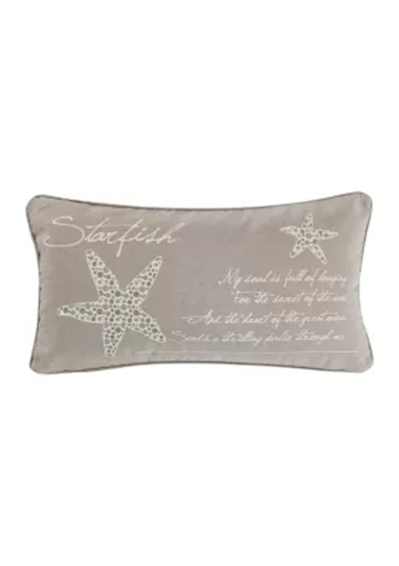 Kailua Starfish Script Pillow