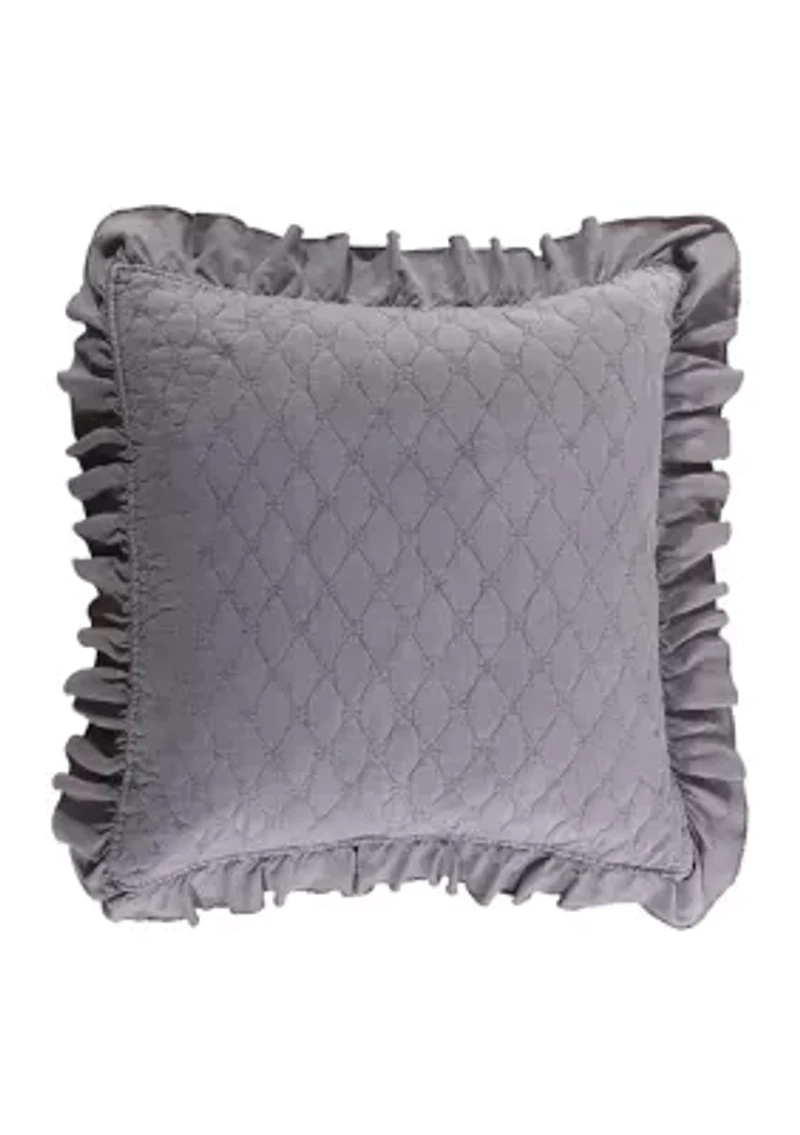 Grey Stonewashed Euro Sham Set