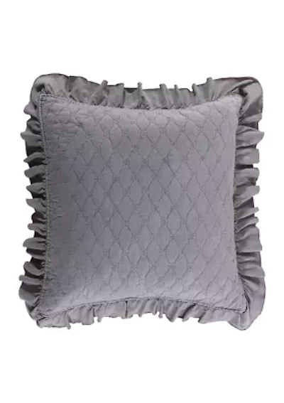 Grey Stonewashed Euro Sham Set