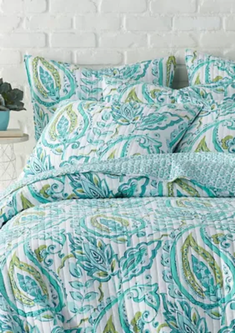 Tamsin Teal Euro Sham Set