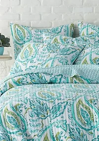 Tamsin Teal Euro Sham Set