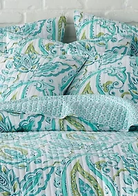 Tamsin Teal Euro Sham Set