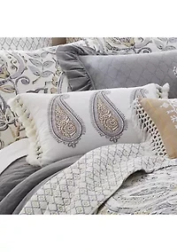 Tamsin Gray Flower Pillow