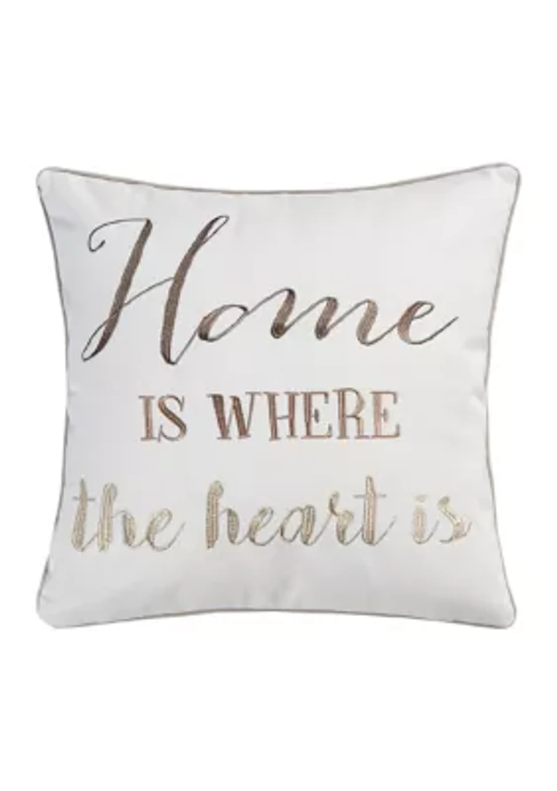  Angelina Linen Home Heart Tassel Pillow