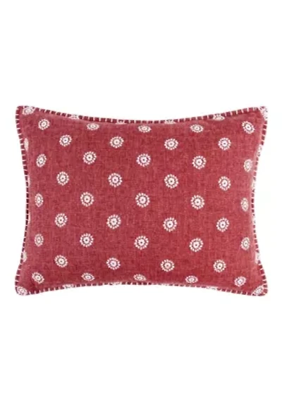 Angelica Red Paisley Pillow