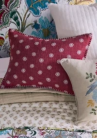 Angelica Red Paisley Pillow