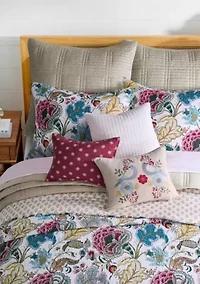 Angelica Red Paisley Pillow