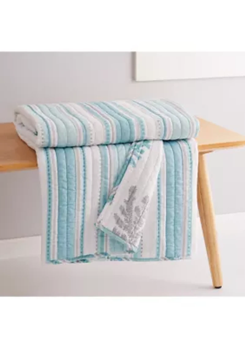 Cape Coral Stripe Quilted Throw