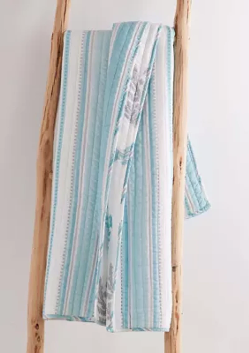 Cape Coral Stripe Quilted Throw