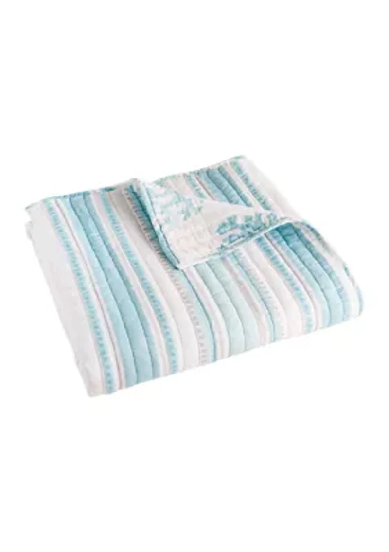 Cape Coral Stripe Quilted Throw