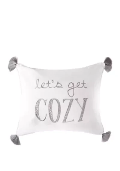 Camden Let's Get Cozy Tassel Pillow