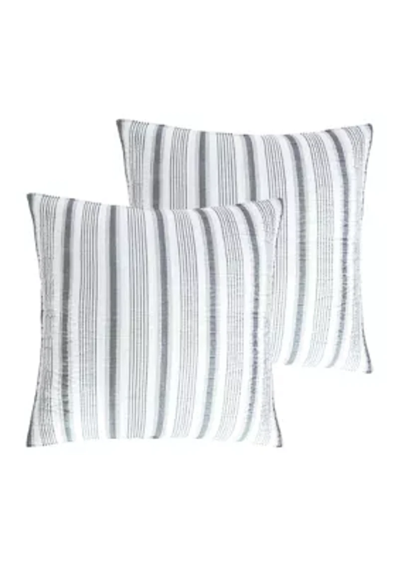 Camden Euro Sham Set of 2 - Quilt back Stripe