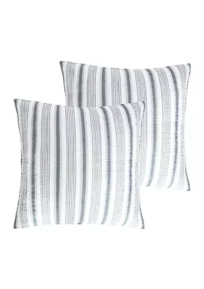 Camden Euro Sham Set of 2 - Quilt back Stripe
