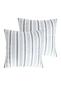 Camden Euro Sham Set of 2 - Quilt back Stripe