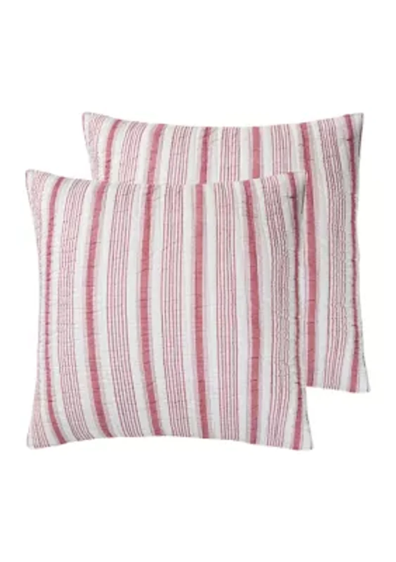 Camden Red Euro Sham Set of 2