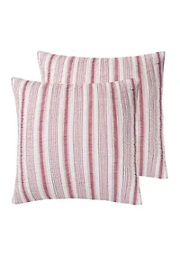 Camden Red Euro Sham Set of 2