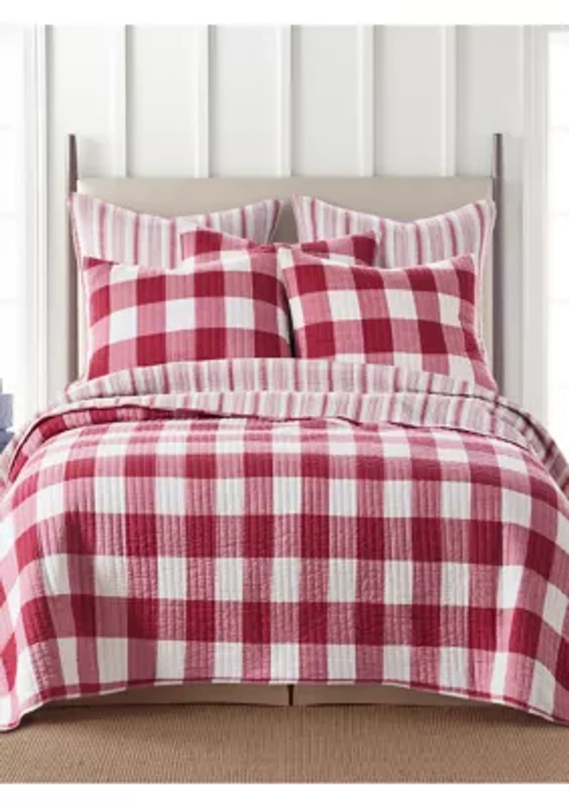Camden Red Euro Sham Set of 2