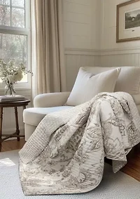 Bennett Taupe Quilted Throw
