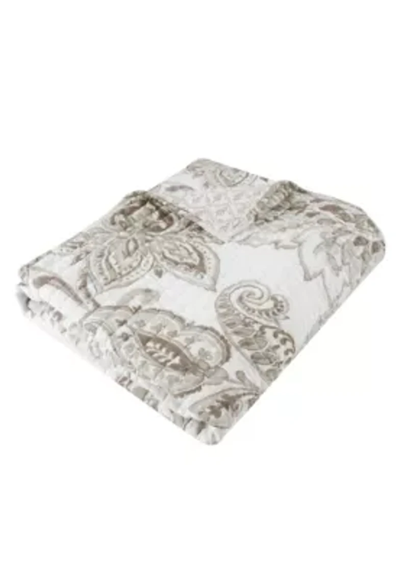 Bennett Taupe Quilted Throw