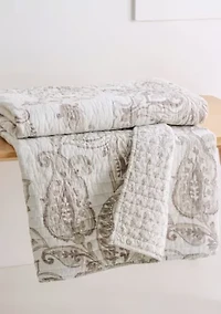 Bennett Taupe Quilted Throw