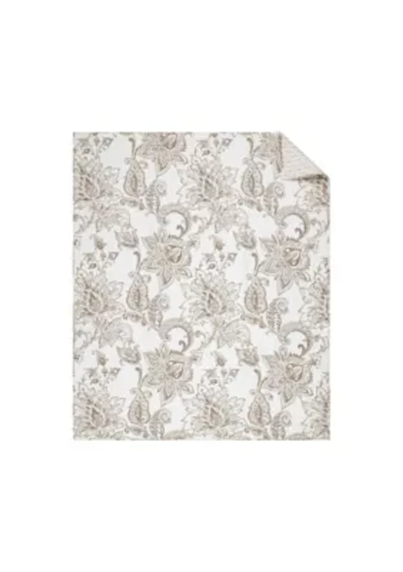 Bennett Taupe Quilted Throw