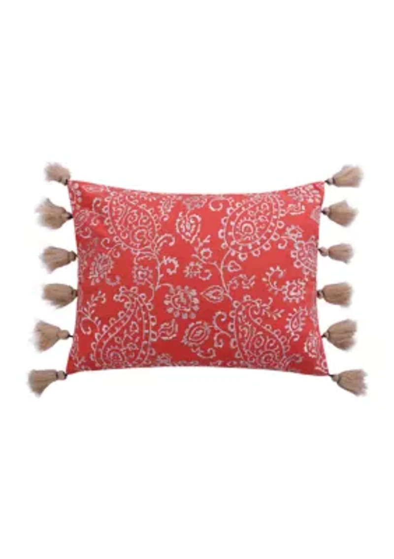 Baystreet Floral Pillow with Tassels