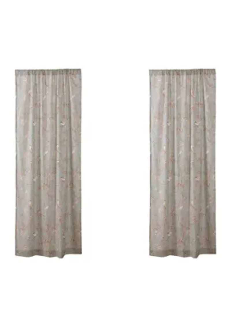  Lyon Teal Drape Panel - Set of 2