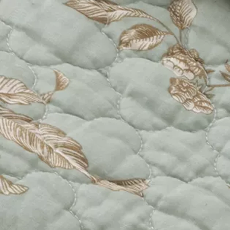 Tamir Teal Quilted Throw