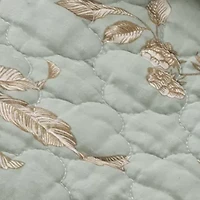 Tamir Teal Quilted Throw