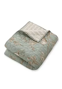 Tamir Teal Quilted Throw