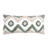 Pickford Green Tufted Pillow 12x24