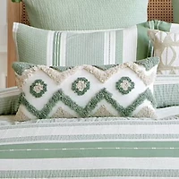 Pickford Green Tufted Pillow 12x24
