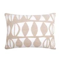 Pickford Bleige Natural Crewel Geo Pillow 14x18