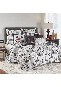 Northern Star Charcoal Wool Tree Pillow