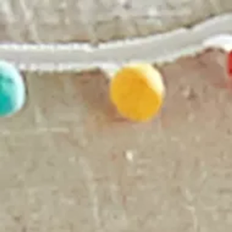 Let it Snow Sparkle Xmas Pom Pillow