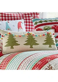 Let it Snow Sparkle Xmas Pom Pillow