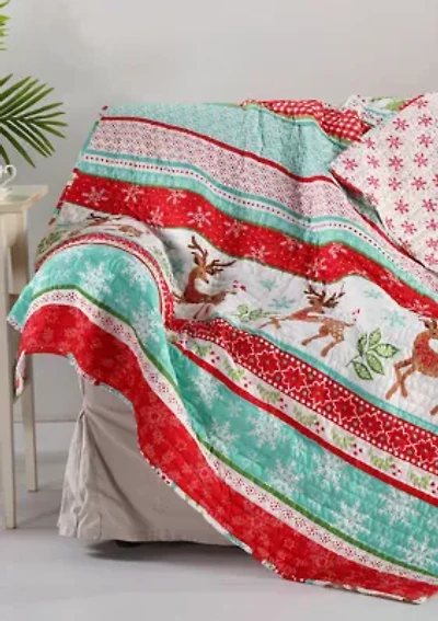 Let It Snow Quilted Throw