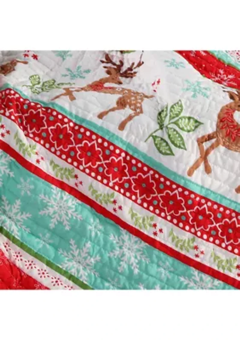 Let It Snow Quilted Throw