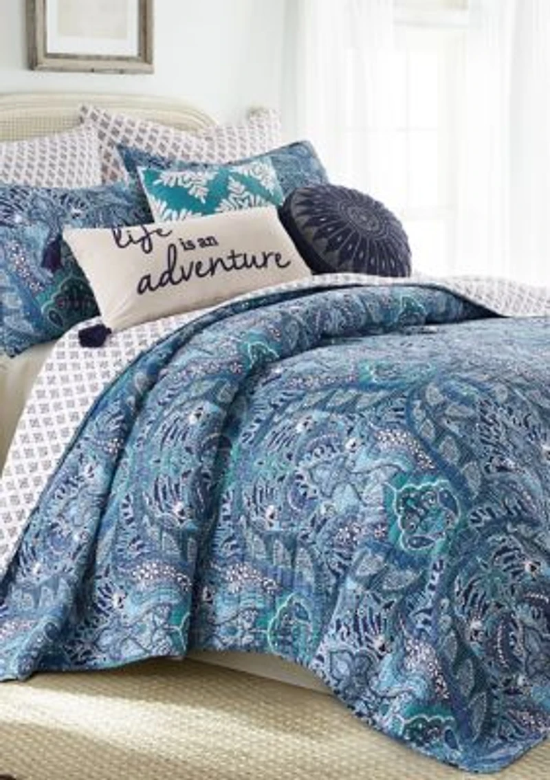 Bellamy Teal Full/Queen Quilt Set