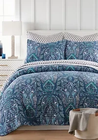 Bellamy Teal Full/Queen Quilt Set
