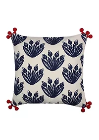 Nanette Crewel Pom Pillow
