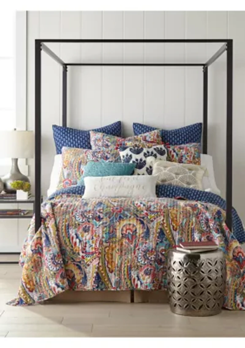 Nanette Crewel Pom Pillow