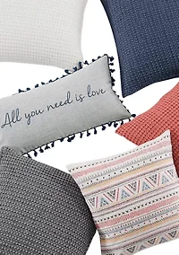 Mills Waffle Square Pillow