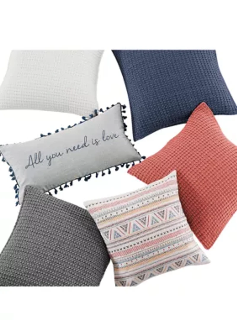 Mills Waffle Square Pillow