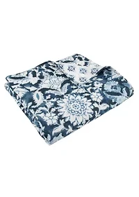 Laure Indigo Quilted Throw