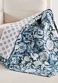 Laure Indigo Quilted Throw