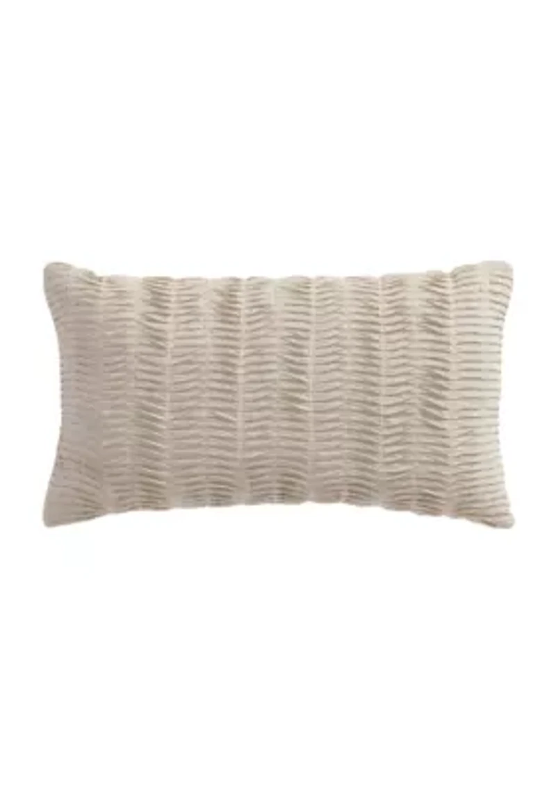 Spencer Plaid Pleated Pillow 12x22