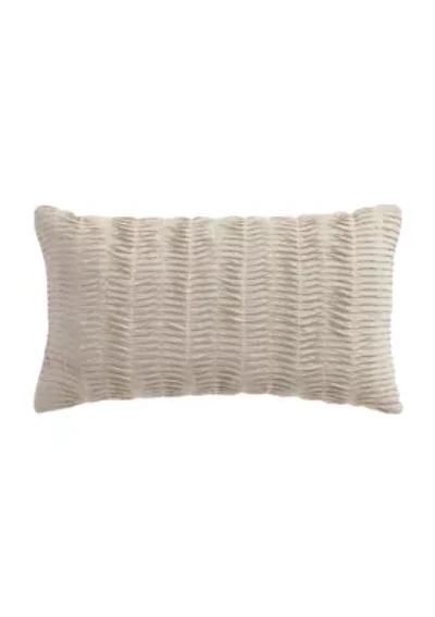 Spencer Plaid Pleated Pillow 12x22
