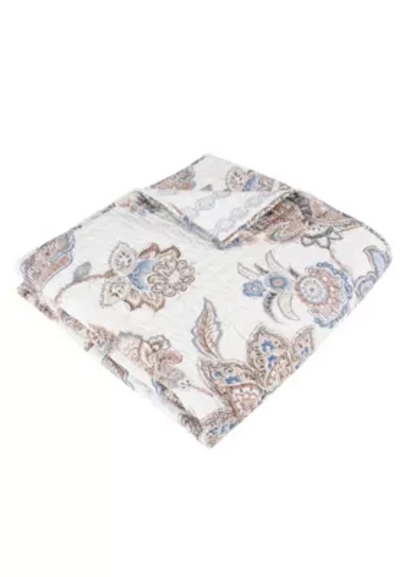 Selesta Blue Quilted Throw